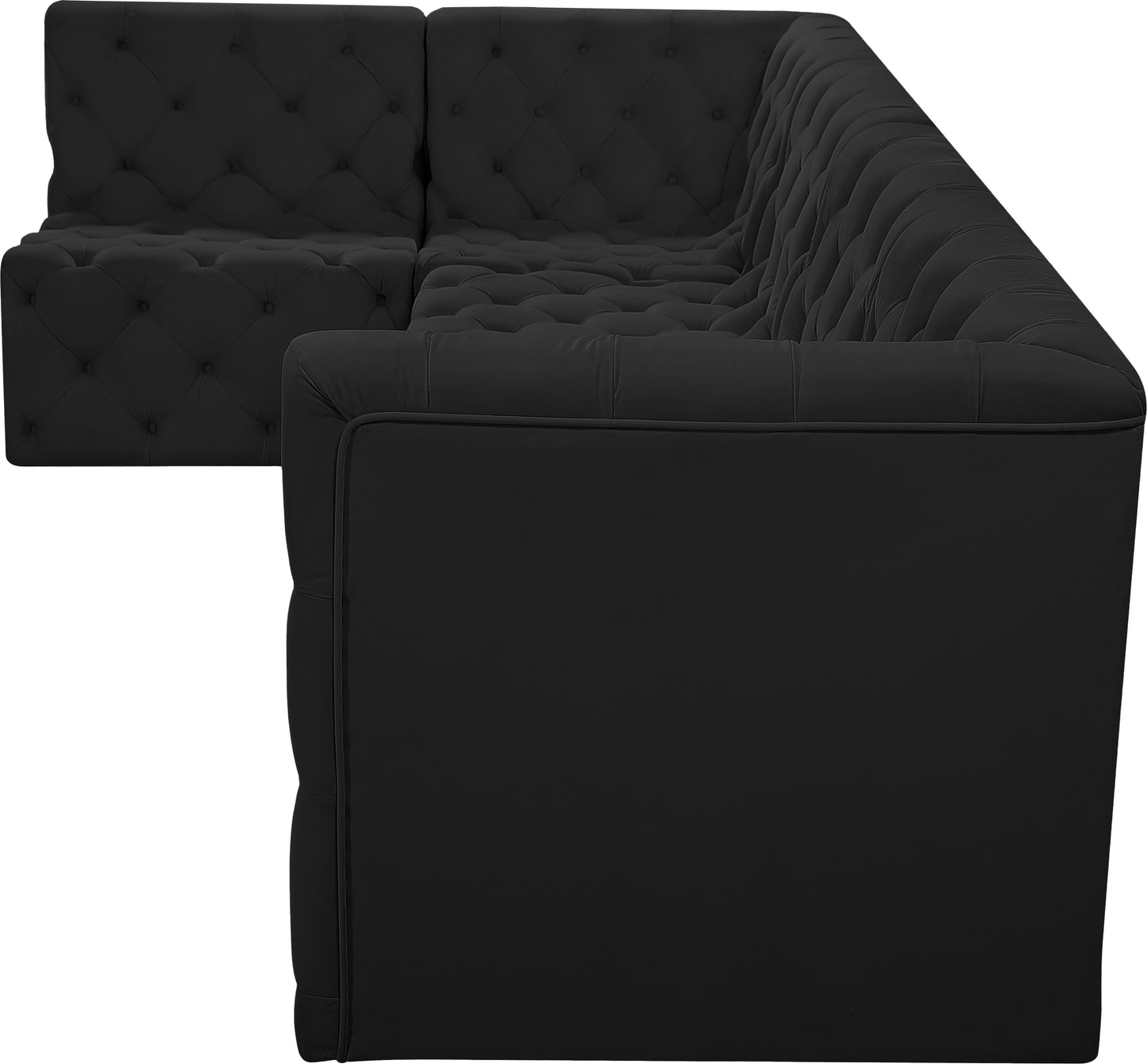 luna black velvet modular sectional sec5a