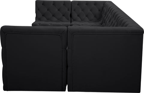 Luna Black Velvet Modular Sectional Sec6B