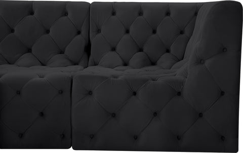 Luna Black Velvet Modular Sectional Sec6B
