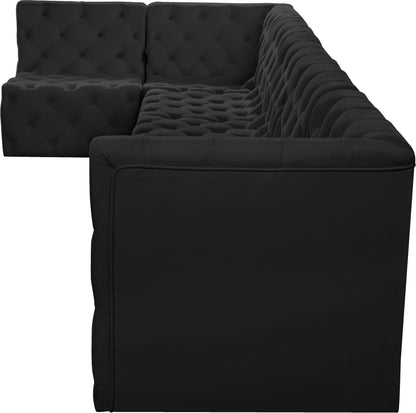 Luna Black Velvet Modular Sectional Sec6C