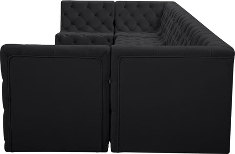 Luna Black Velvet Modular Sectional Sec7A