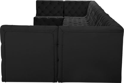 Luna Black Velvet Modular Sectional Sec8B