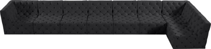 Luna Black Velvet Modular Sectional Sec8C