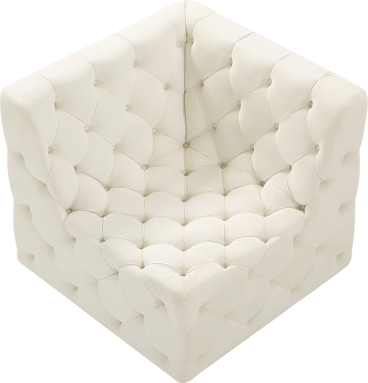 luna cream velvet corner chair corner