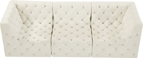 Luna Cream Velvet Modular Sofa S99