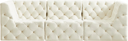 Luna Cream Velvet Modular Sofa S99