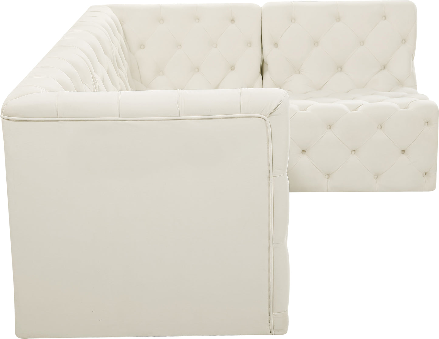 luna cream velvet modular sectional sec4a