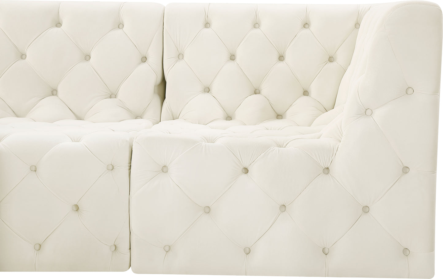 luna cream velvet modular sectional sec4a