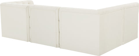 Luna Cream Velvet Modular Sectional Sec4A