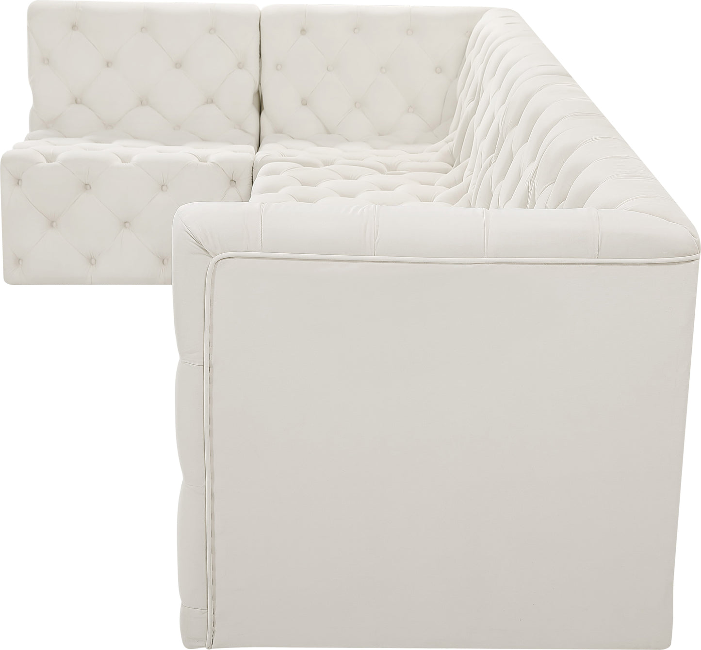 luna cream velvet modular sectional sec5a