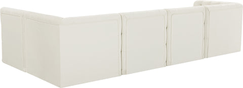 Luna Cream Velvet Modular Sectional Sec5A