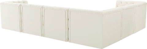 Luna Cream Velvet Modular Sectional Sec6A