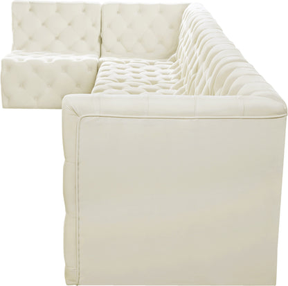 Luna Cream Velvet Modular Sectional Sec6C