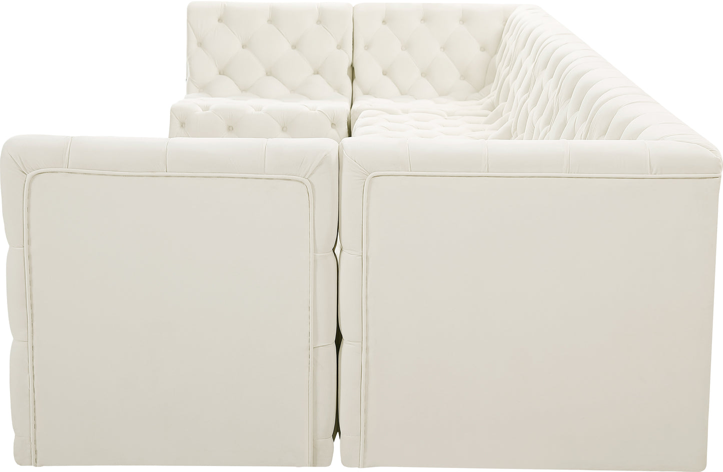 luna cream velvet modular sectional sec7a