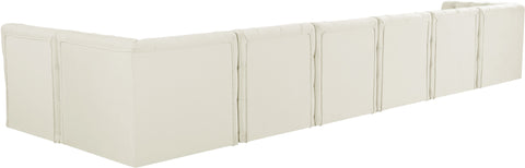 Luna Cream Velvet Modular Sectional Sec7B