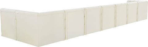 Luna Cream Velvet Modular Sectional Sec8C