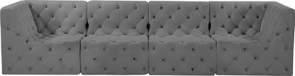 Luna Grey Velvet Modular Sofa S128