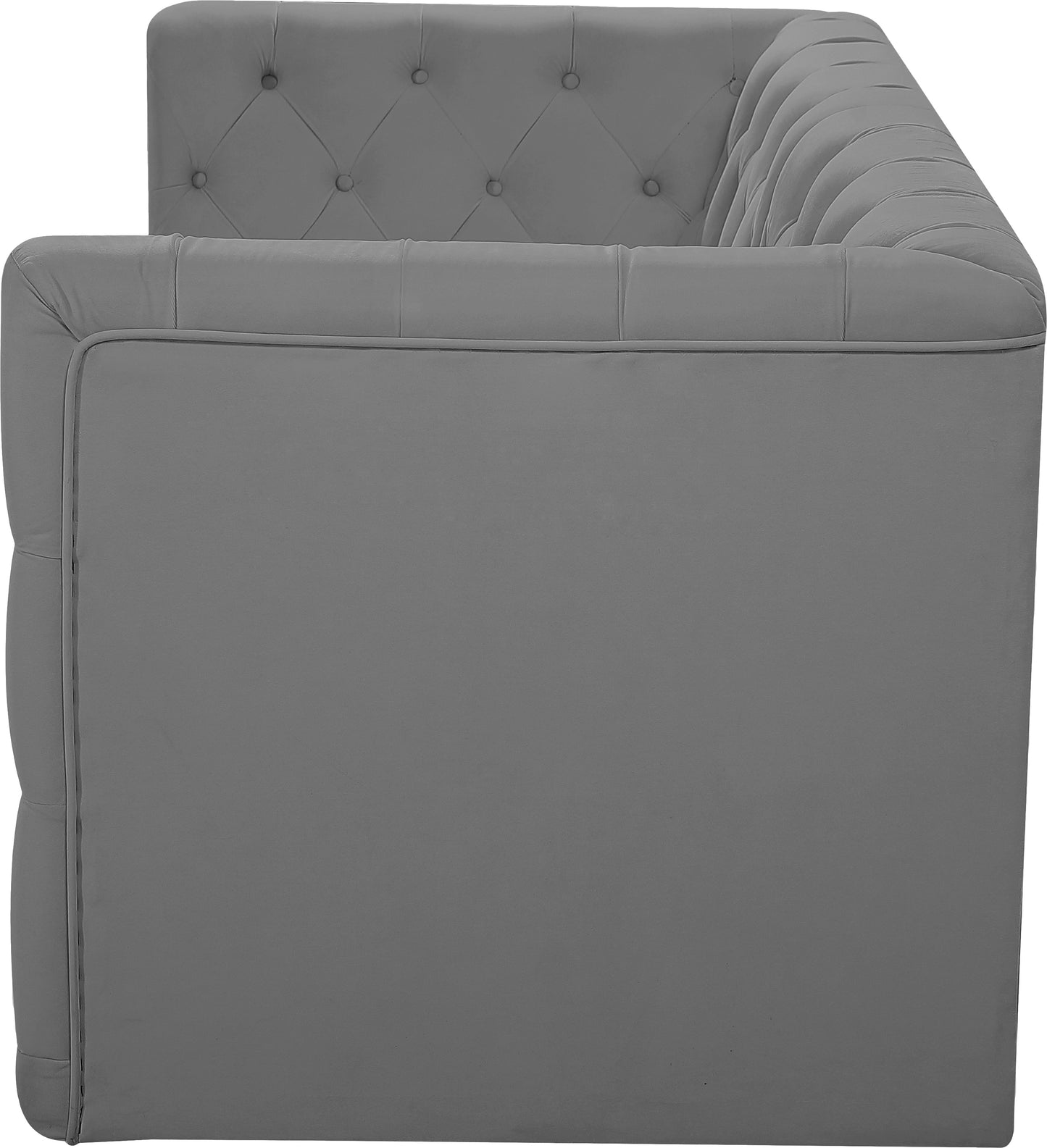 luna grey velvet modular sofa s70