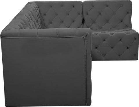 Luna Grey Velvet Modular Sectional Sec4A