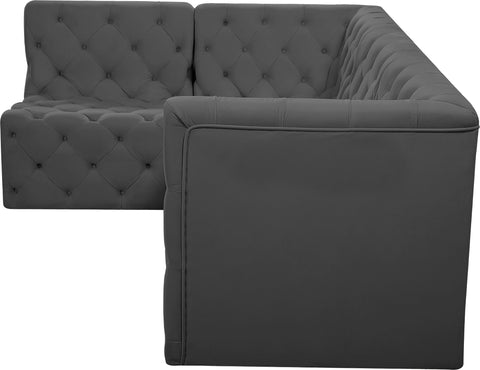 Luna Grey Velvet Modular Sectional Sec4A