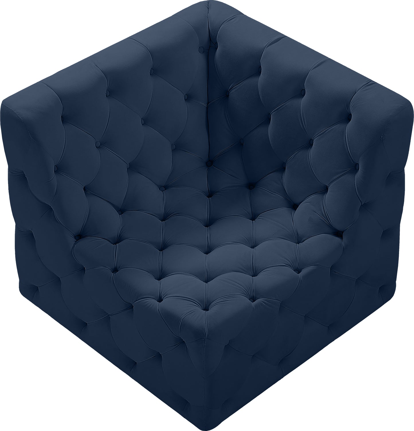 luna navy velvet corner chair corner