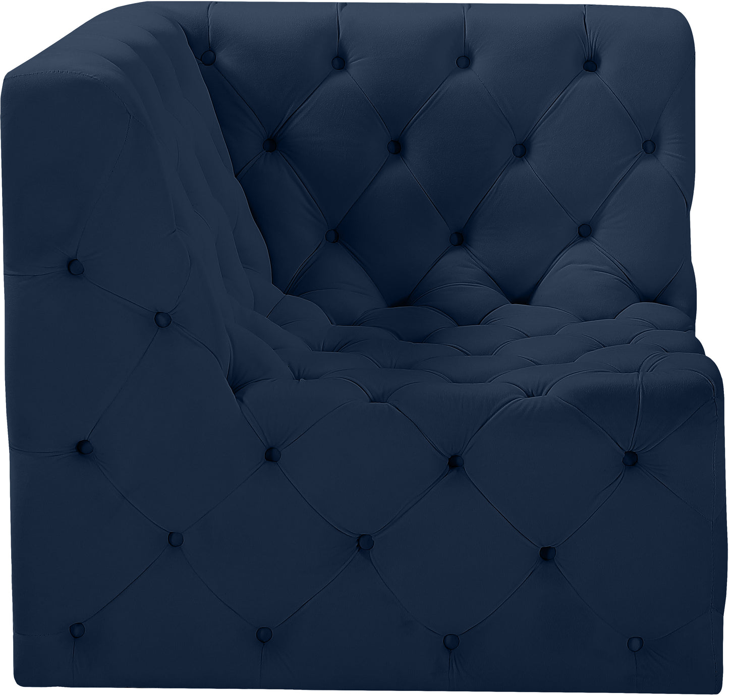 luna navy velvet corner chair corner