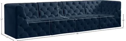 Luna Navy Velvet Modular Sofa S128