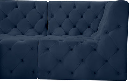 Luna Navy Velvet Modular Sofa S128