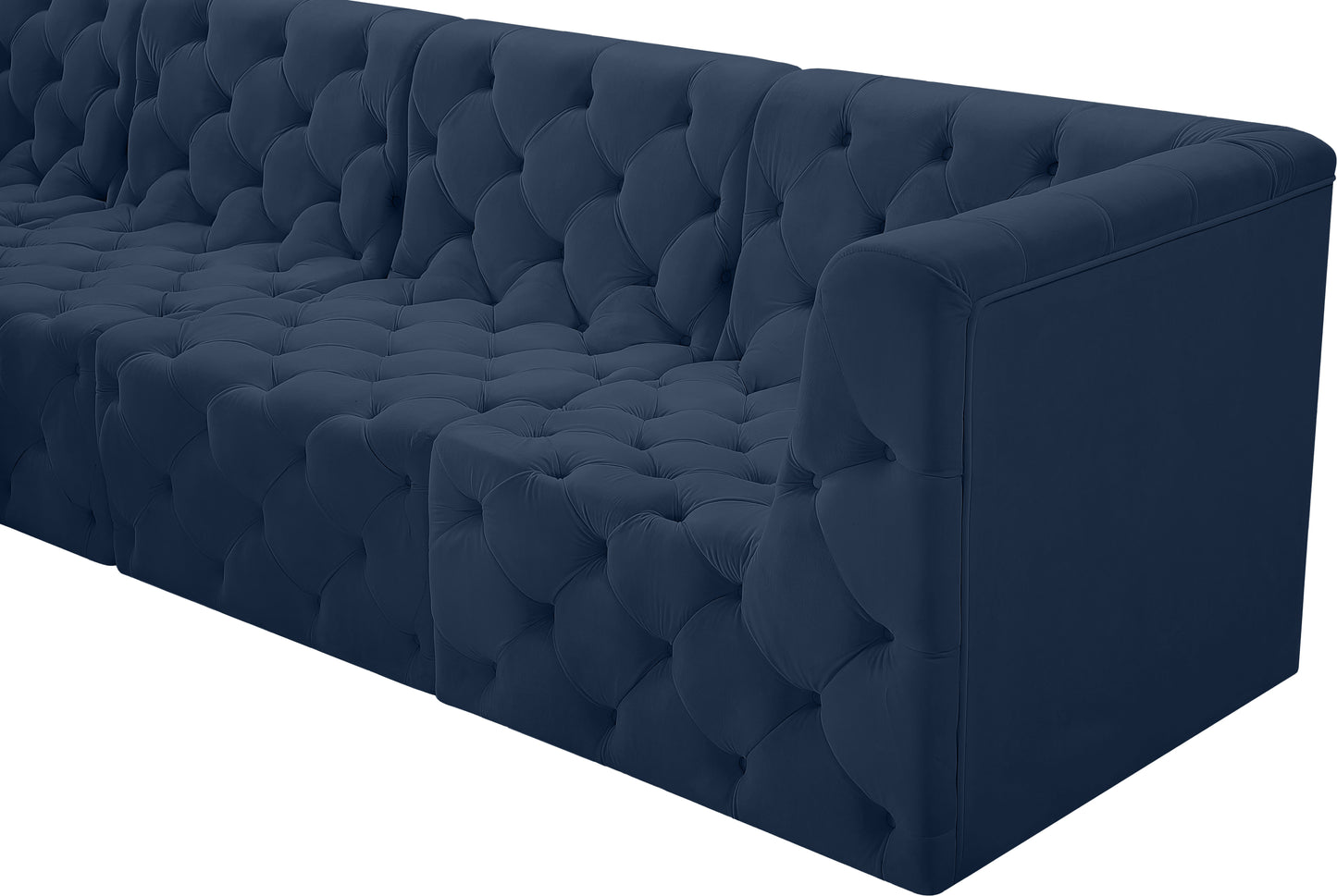 luna navy velvet modular sofa s128