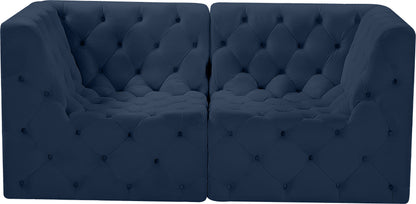 Luna Navy Velvet Modular Sofa S70