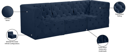 Luna Navy Velvet Modular Sofa S99