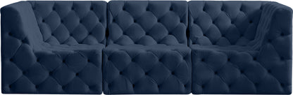 Luna Navy Velvet Modular Sofa S99