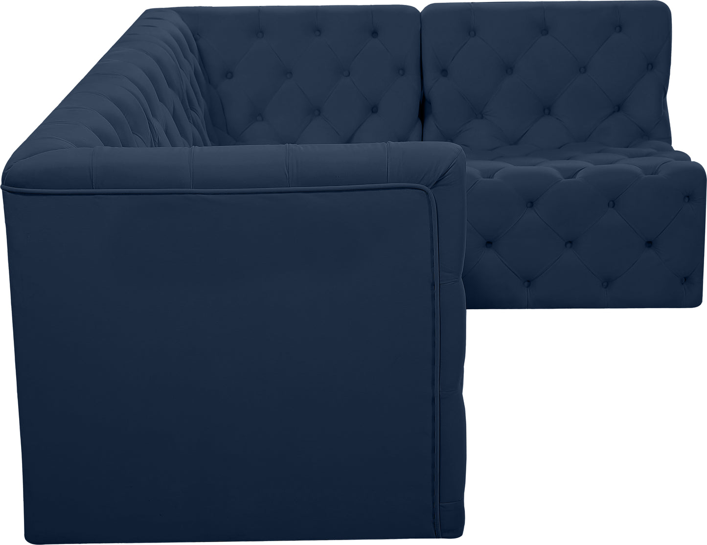 luna navy velvet modular sectional sec4a