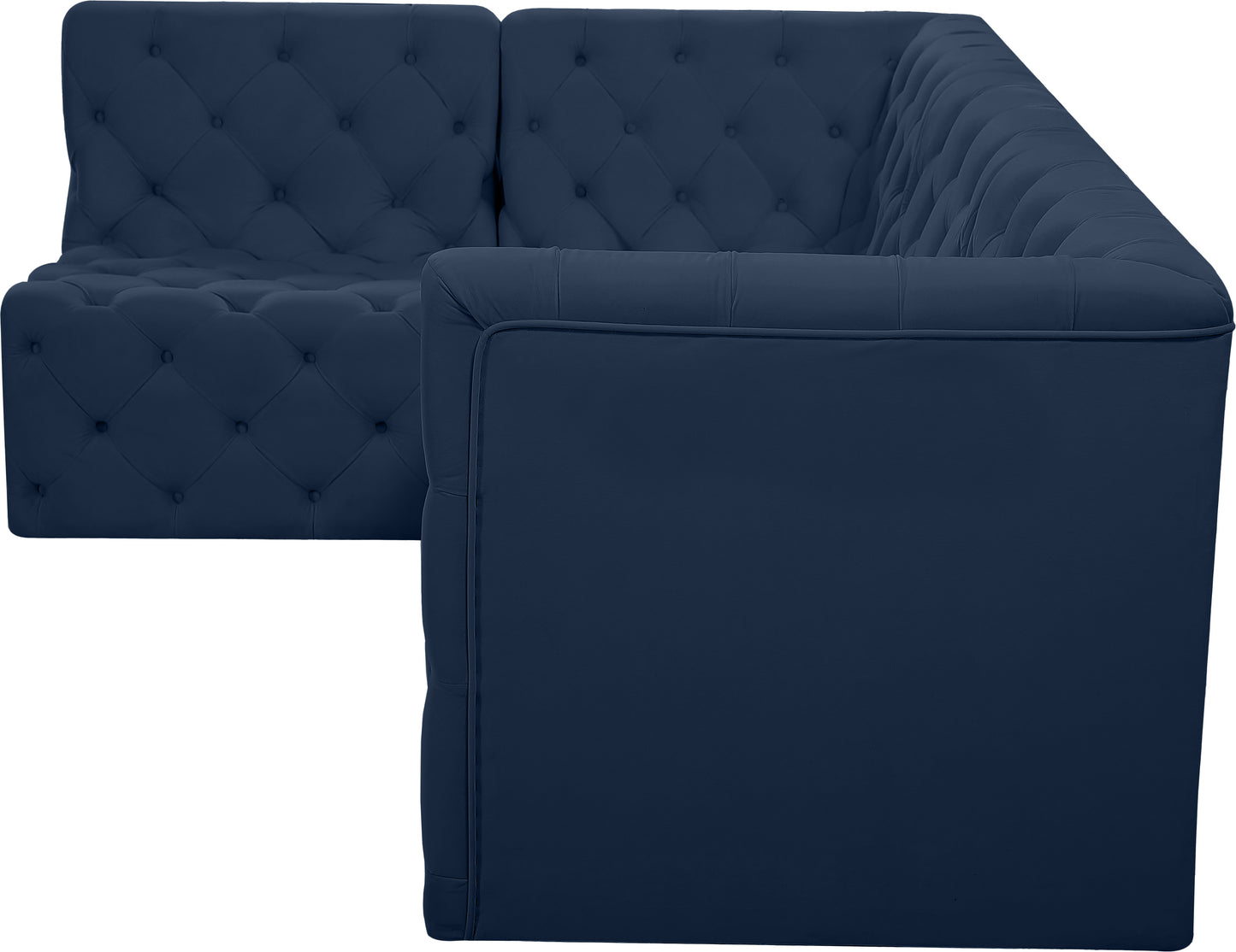 luna navy velvet modular sectional sec4a