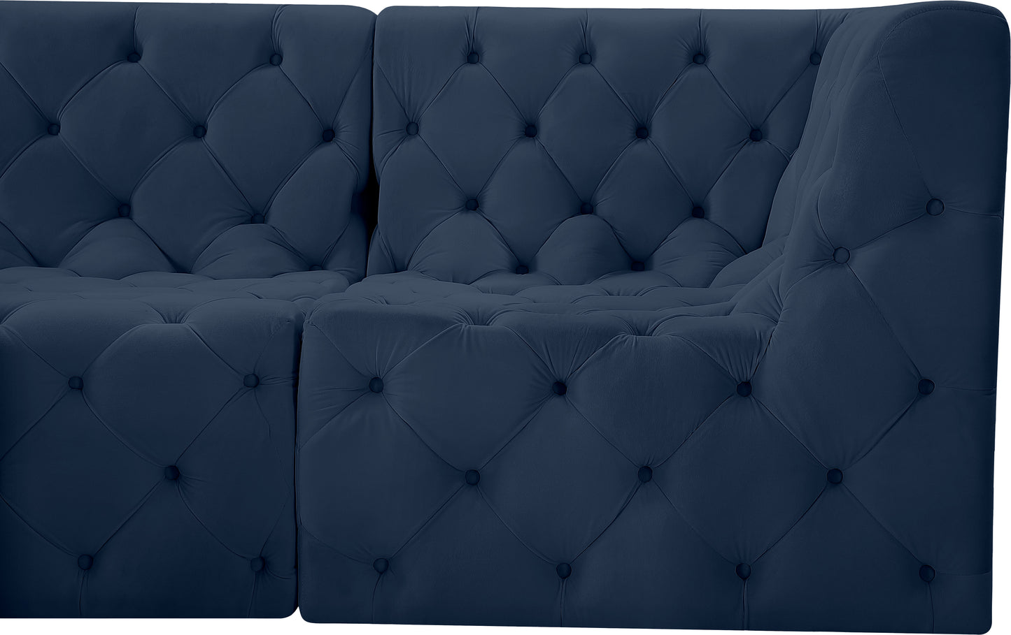 luna navy velvet modular sectional sec4a