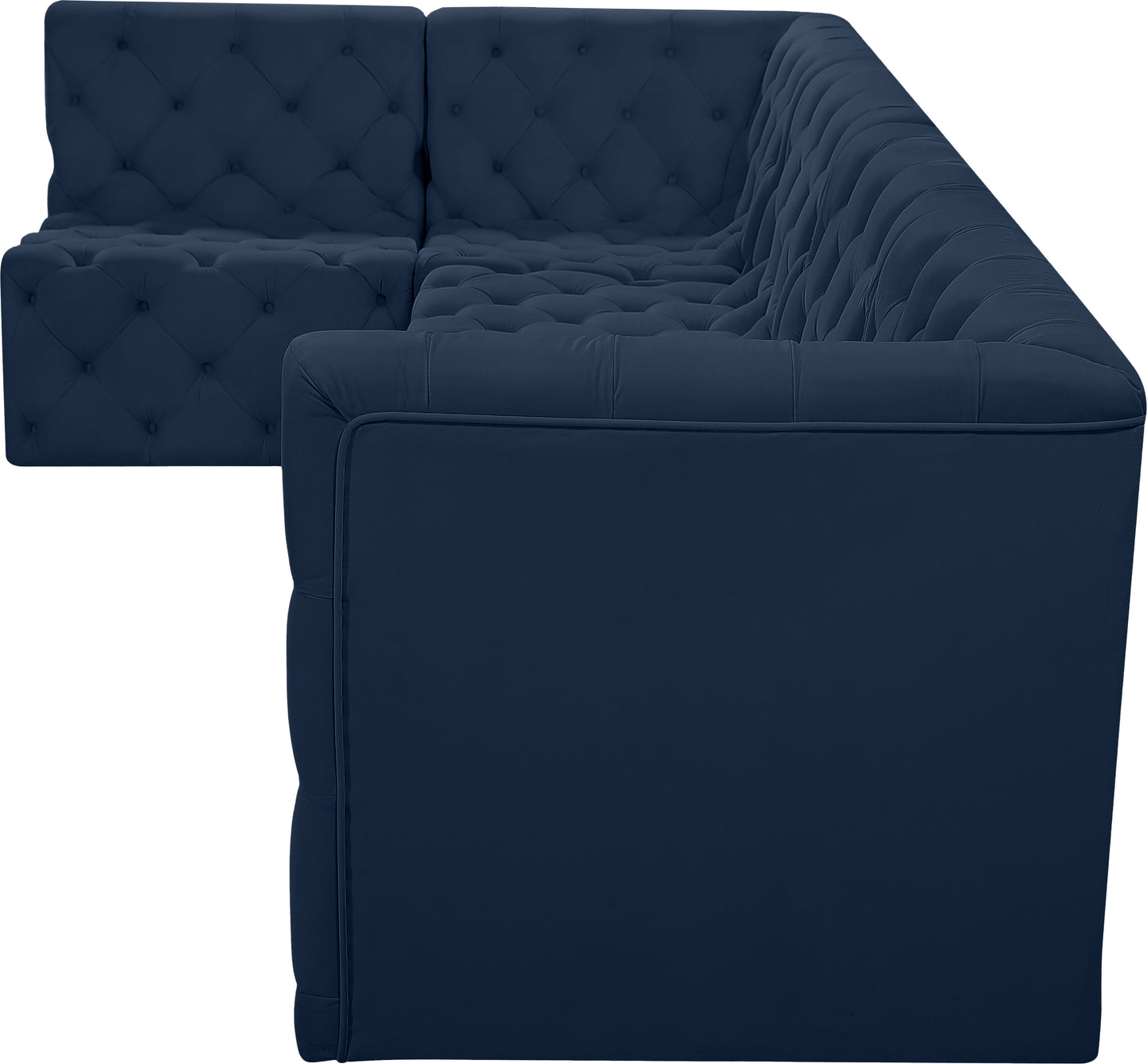 luna navy velvet modular sectional sec5a