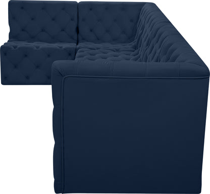 Luna Navy Velvet Modular Sectional Sec5A