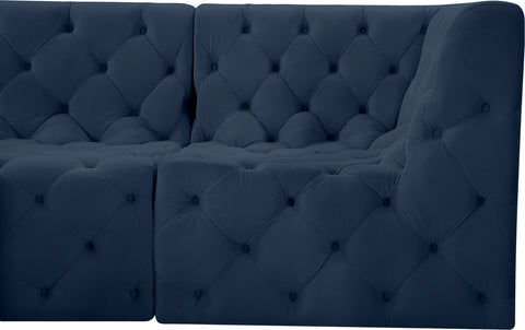 Luna Navy Velvet Modular Sectional Sec5B