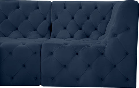 Luna Navy Velvet Modular Sectional Sec7A