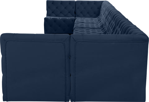Luna Navy Velvet Modular Sectional Sec9A