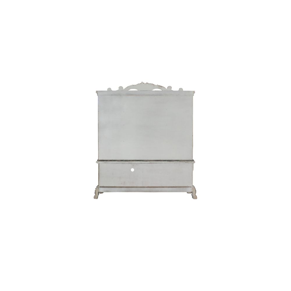 aditya buffet & hutch, vintage bone white finish