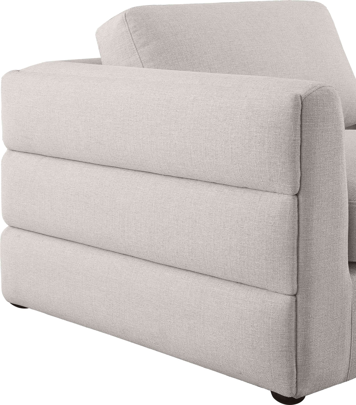 barlow beige durable linen textured fabric modular sofa s114a