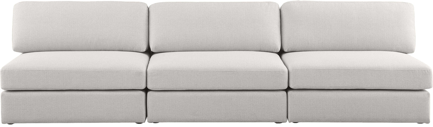 barlow beige durable linen textured fabric modular sofa s114b