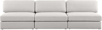 Barlow Beige Durable Linen Textured Fabric Modular Sofa S114B