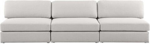Barlow Beige Durable Linen Textured Fabric Modular Sofa S114B