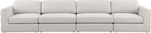 Barlow Beige Durable Linen Textured Fabric Modular Sofa S152A