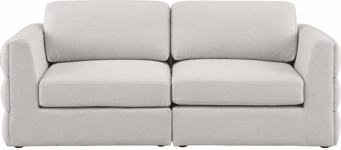 barlow beige durable linen textured fabric modular sofa s76a