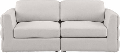 Barlow Beige Durable Linen Textured Fabric Modular Sofa S76A