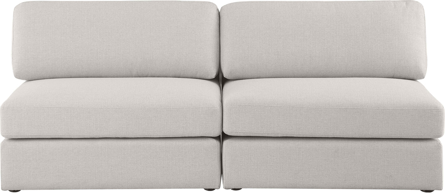 barlow beige durable linen textured fabric modular sofa s76b