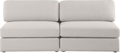 Barlow Beige Durable Linen Textured Fabric Modular Sofa S76B